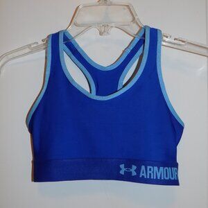 UNDER ARMOUR Sports Bra Womens Royal Blue Activewear XS Cheer Dance